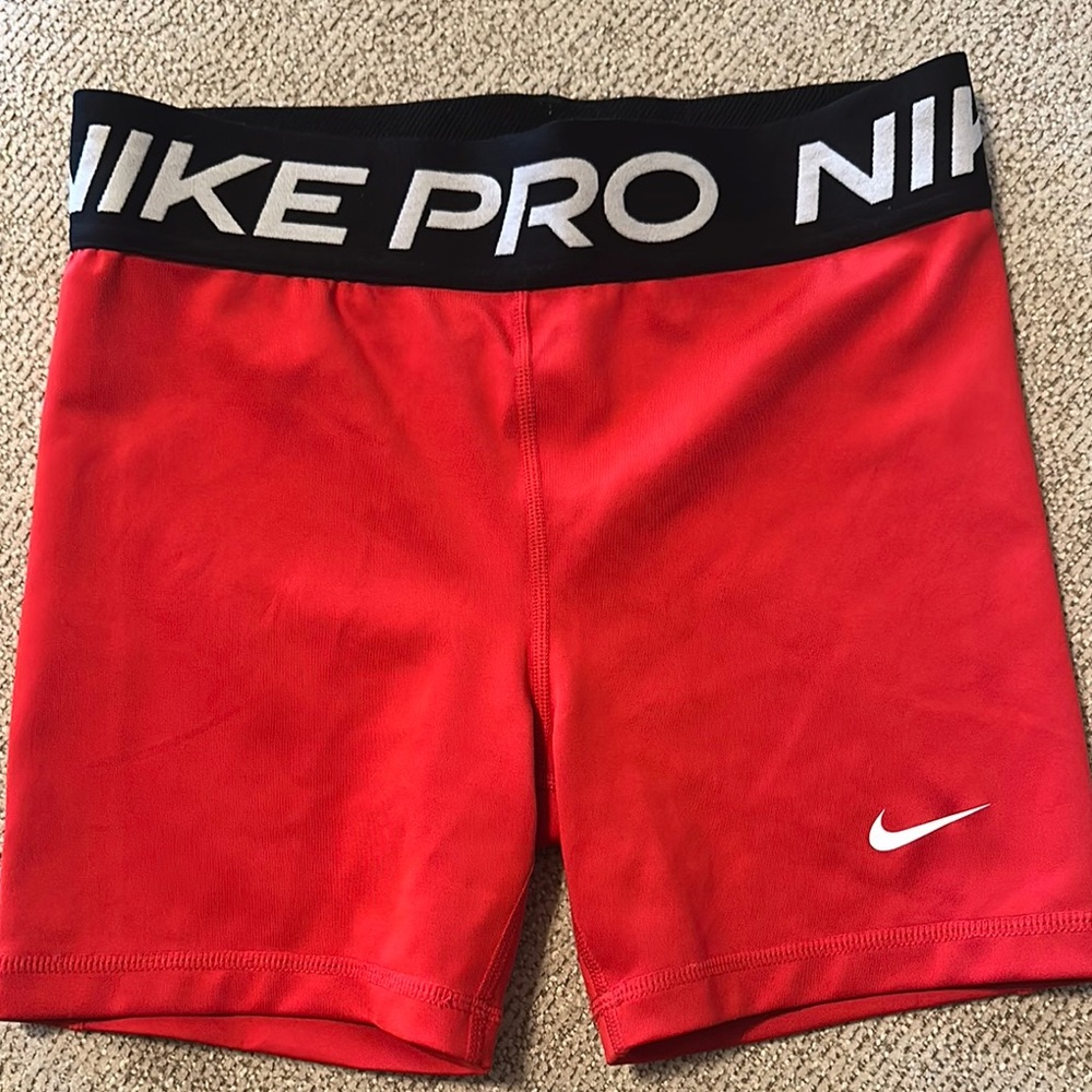 Nike Pro Red and Black Shorts